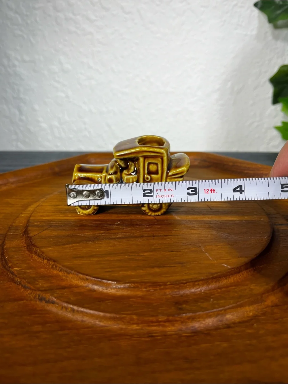Vintage Toothpick Holder/ Ceramic Model T